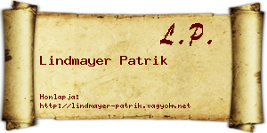 Lindmayer Patrik névjegykártya